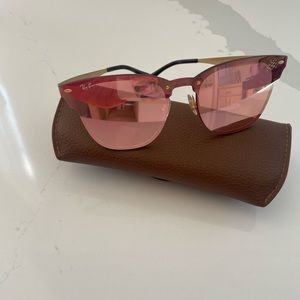 Ray Ban pink mirrored sunglasses